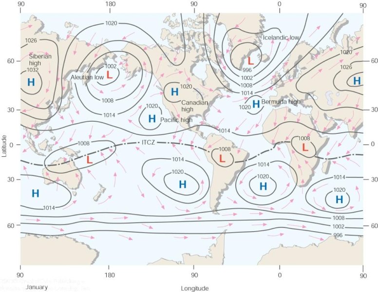 NH Winter Surface Pressure