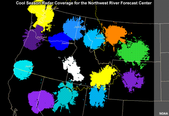 Cool season radar coverage for the northwest river forecast center