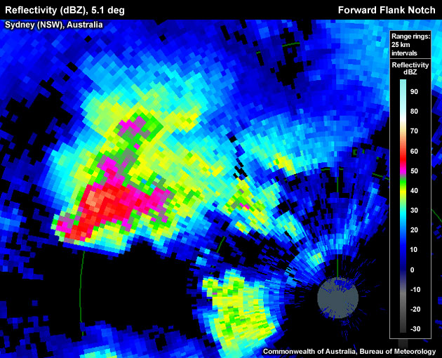 Not a "classic" FFN, located on the northeastern side of the storm.