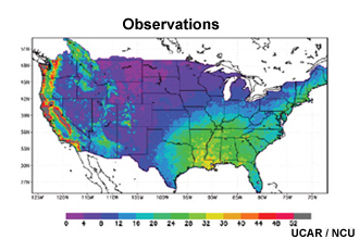 Example of observations that will be compared with a climate model