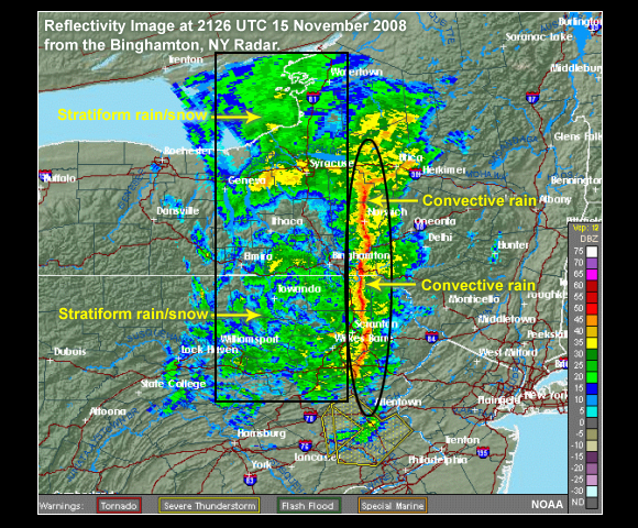 Reflectivity Image at 2126 UTC 15 November 2008 
