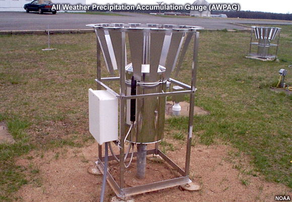 All weather precip accumulation gauge (AWPAG)